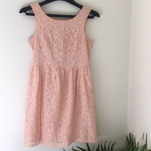 Lace blush dress